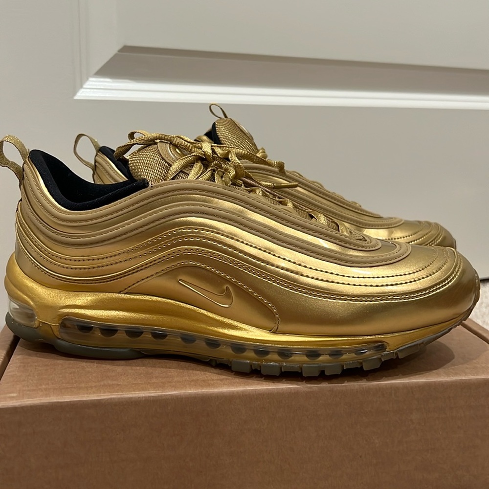 NIKE AIRMAX 97 Gold Metal sneakers